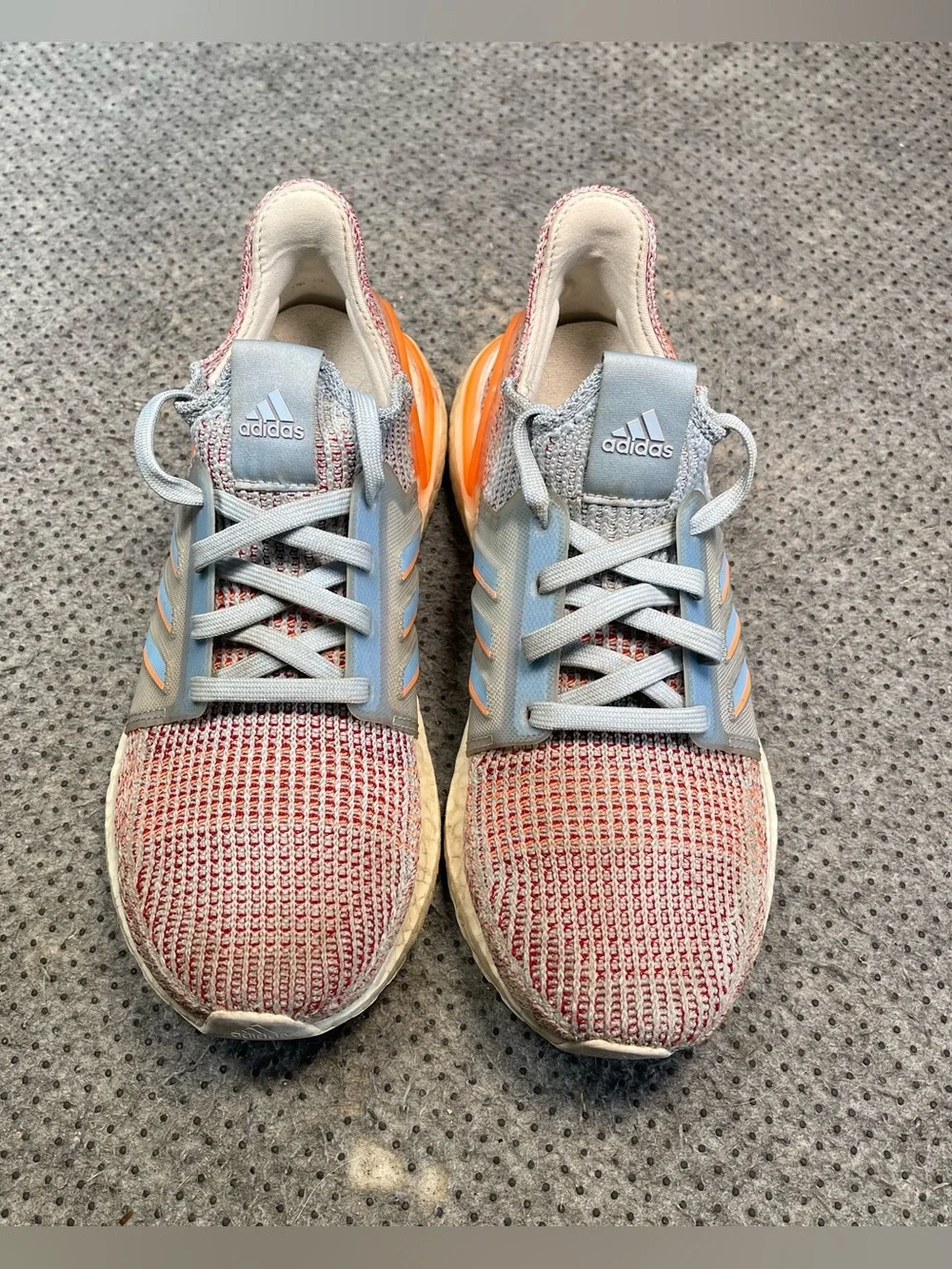 Adidas Ultraboost 19 Blue Coral Running Shoes Size 7 Womens